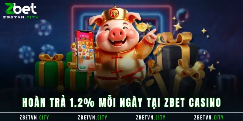 Hoàn trả 1.2% mỗi ngày tại Zbet casino